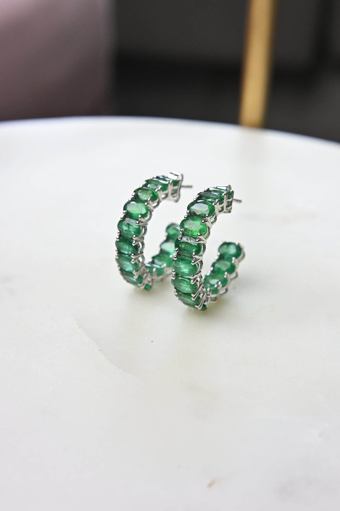 Emerald Eternity Earrings