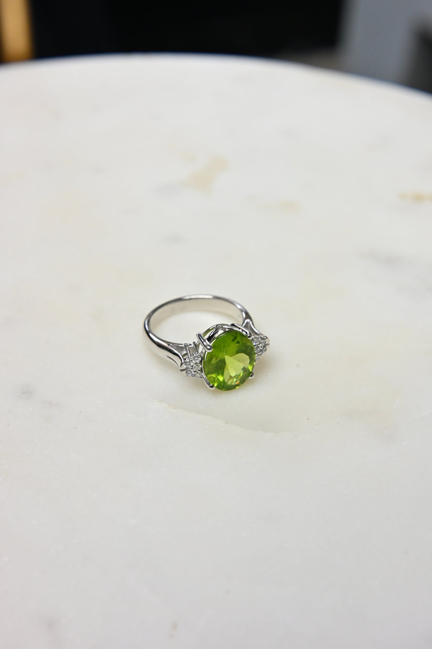 Peridot Cluster Ring