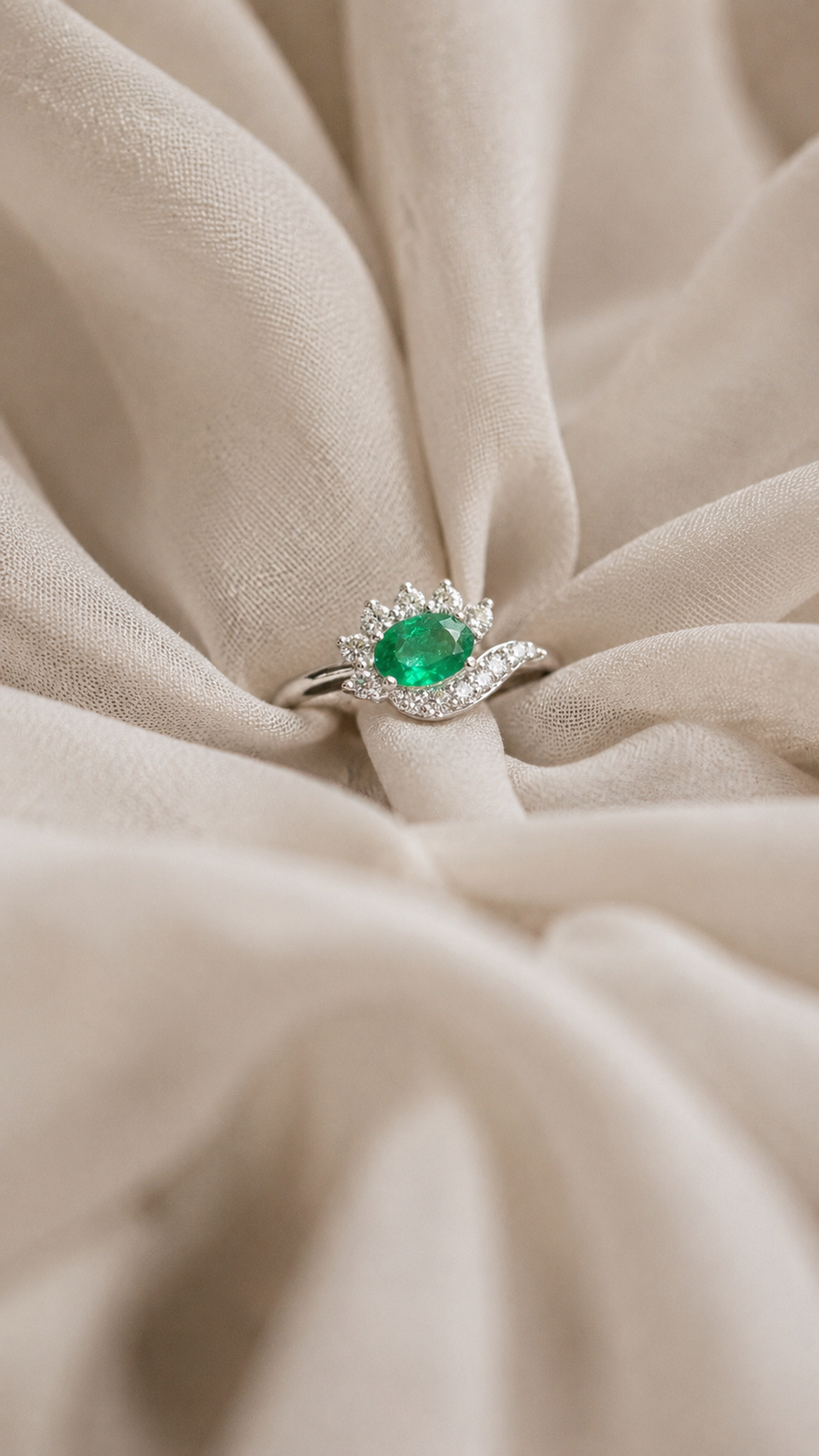 Halo Emerald Ring