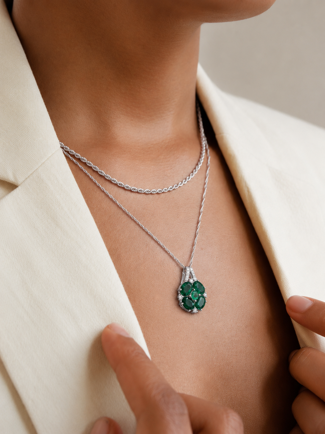Bloom Emerald Pendant