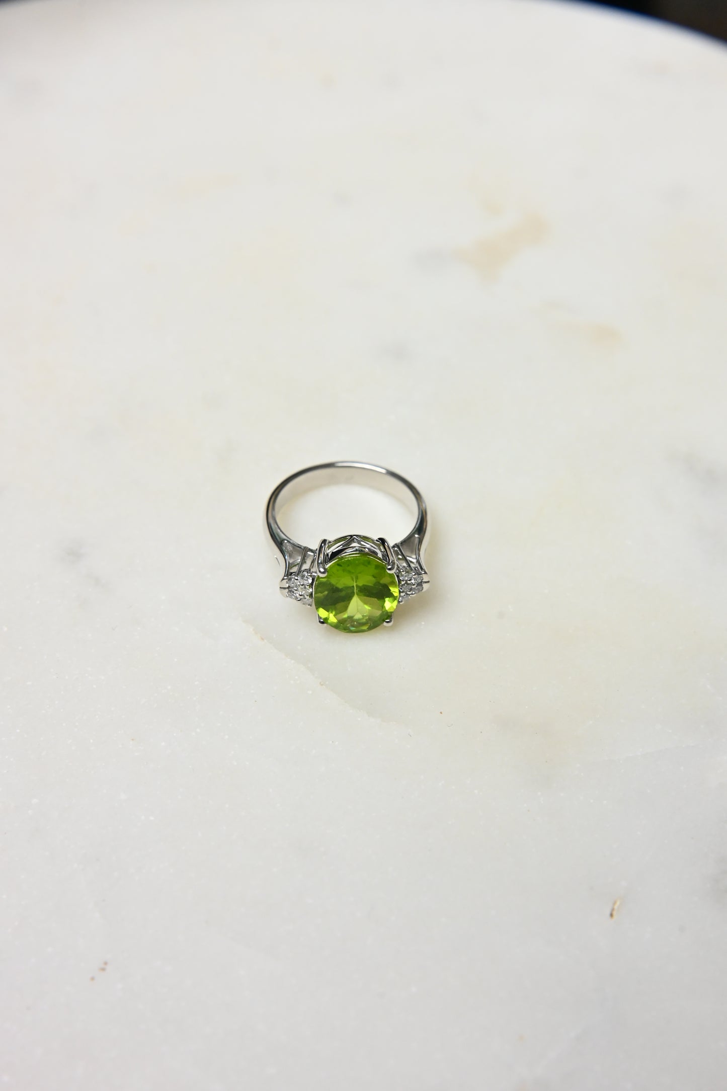 Peridot Cluster Ring