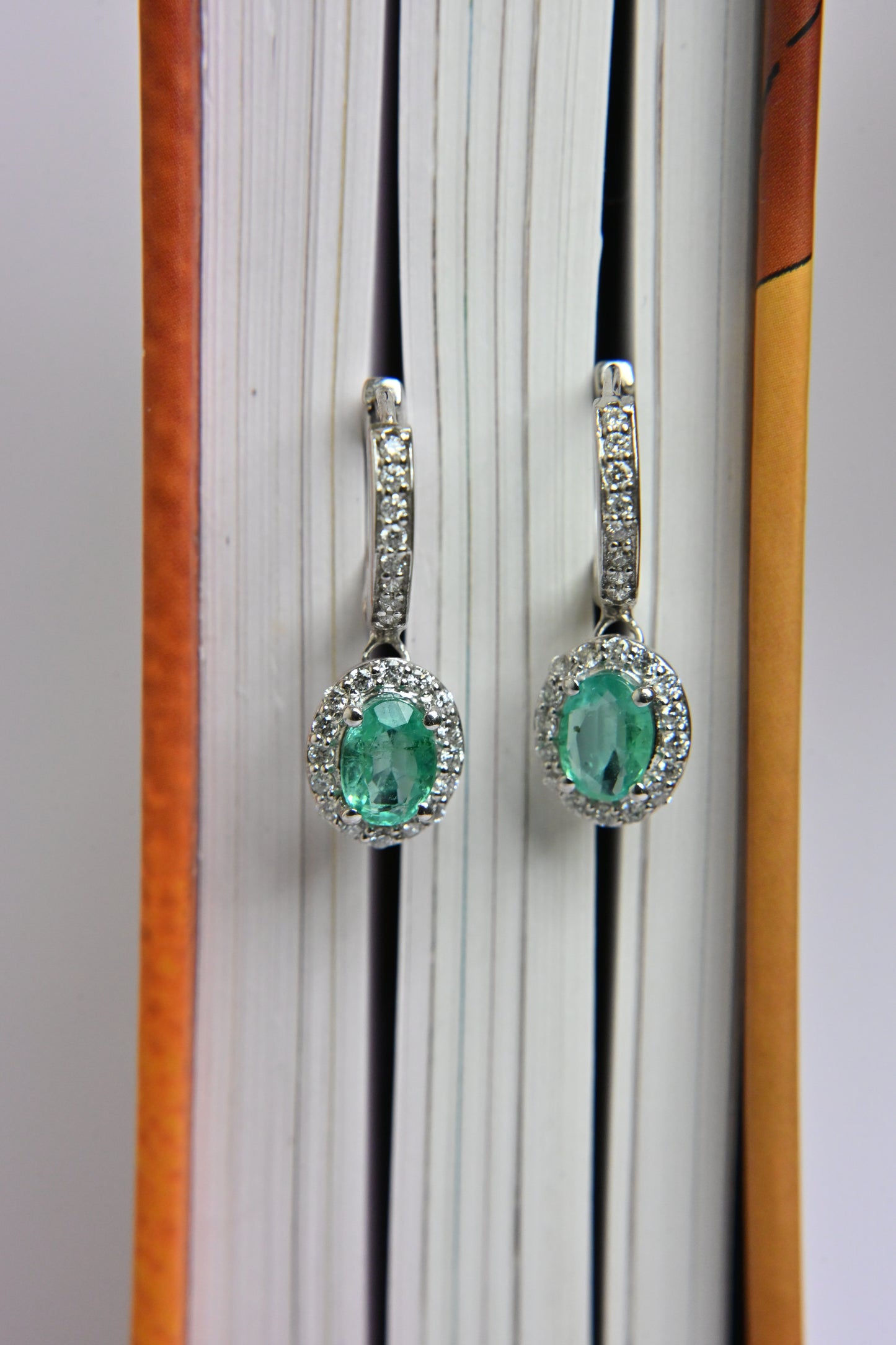 Oval Emerald Pavé Drops