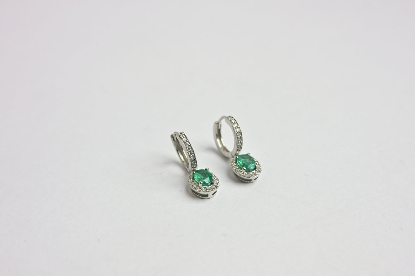 Oval Emerald Pavé Drops