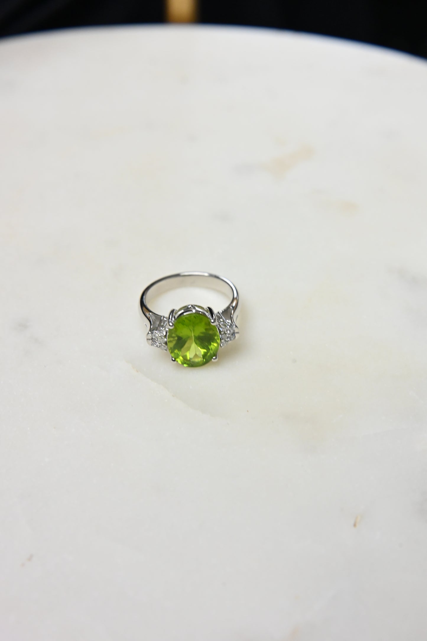 Peridot Cluster Ring