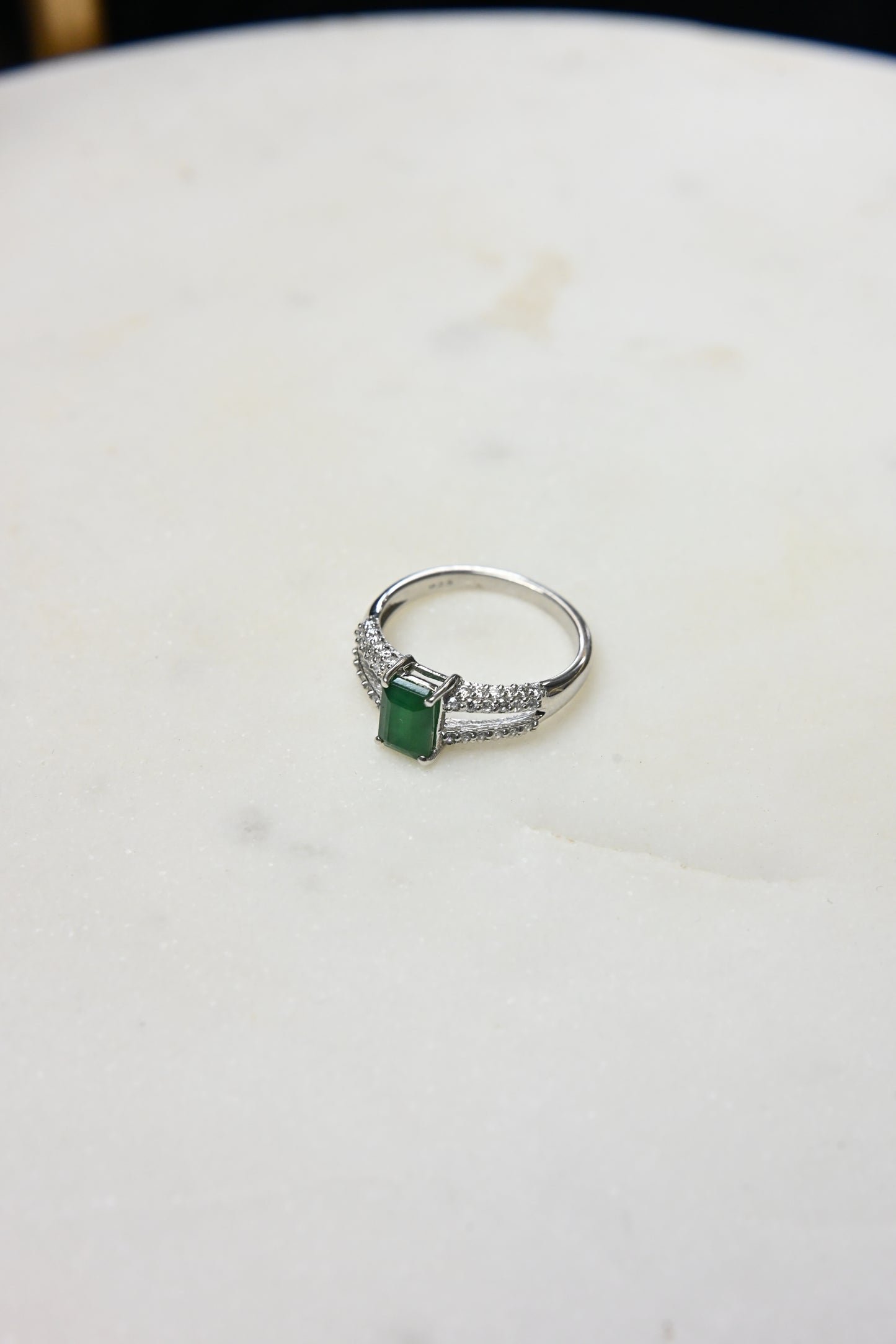 Emerald Split Band Ring