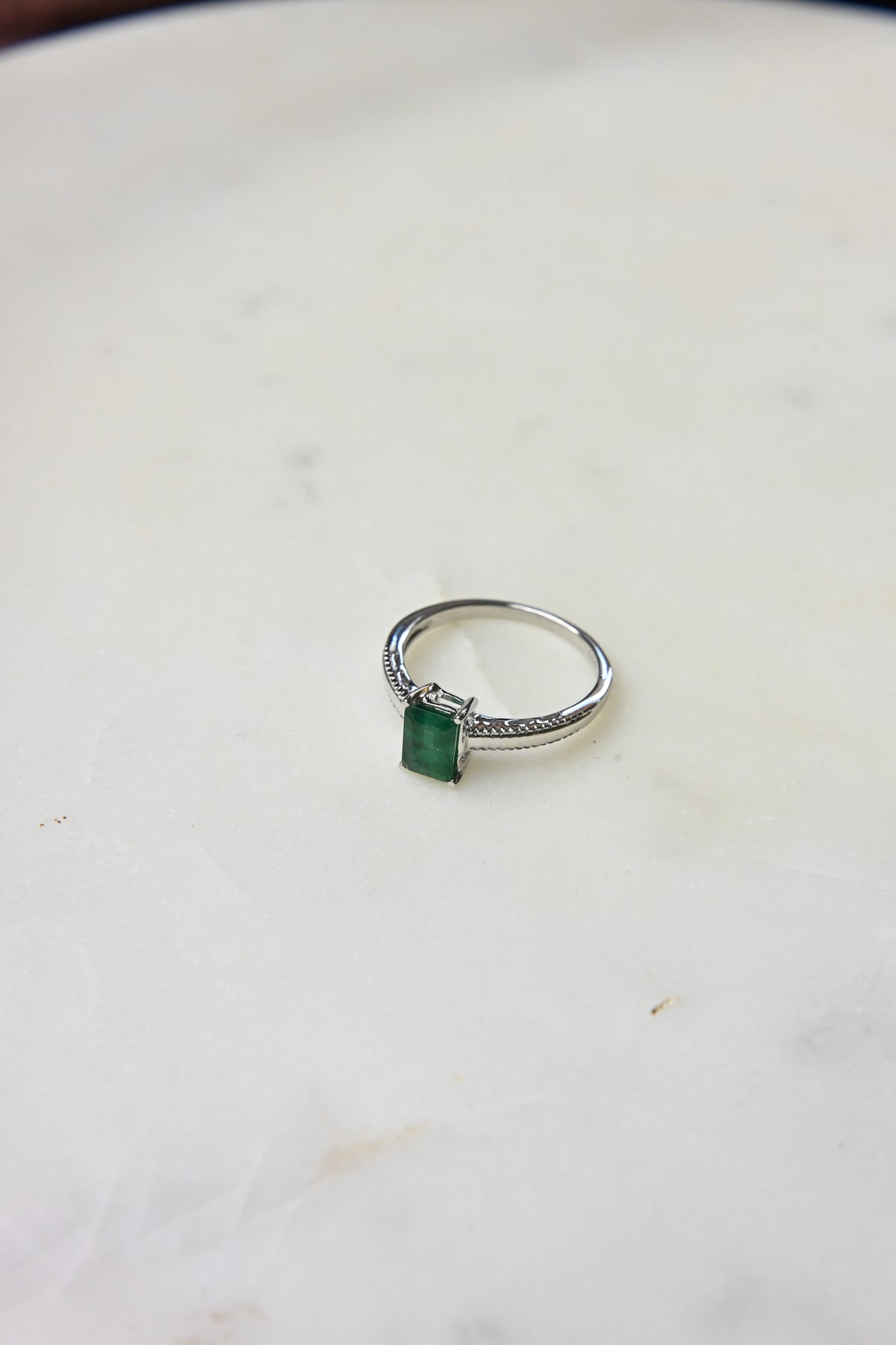 Emerald Octagon Ring