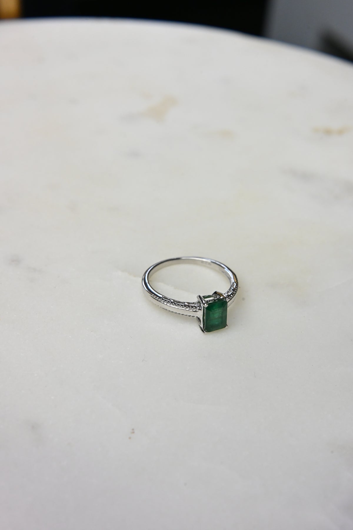 Emerald Octagon Ring
