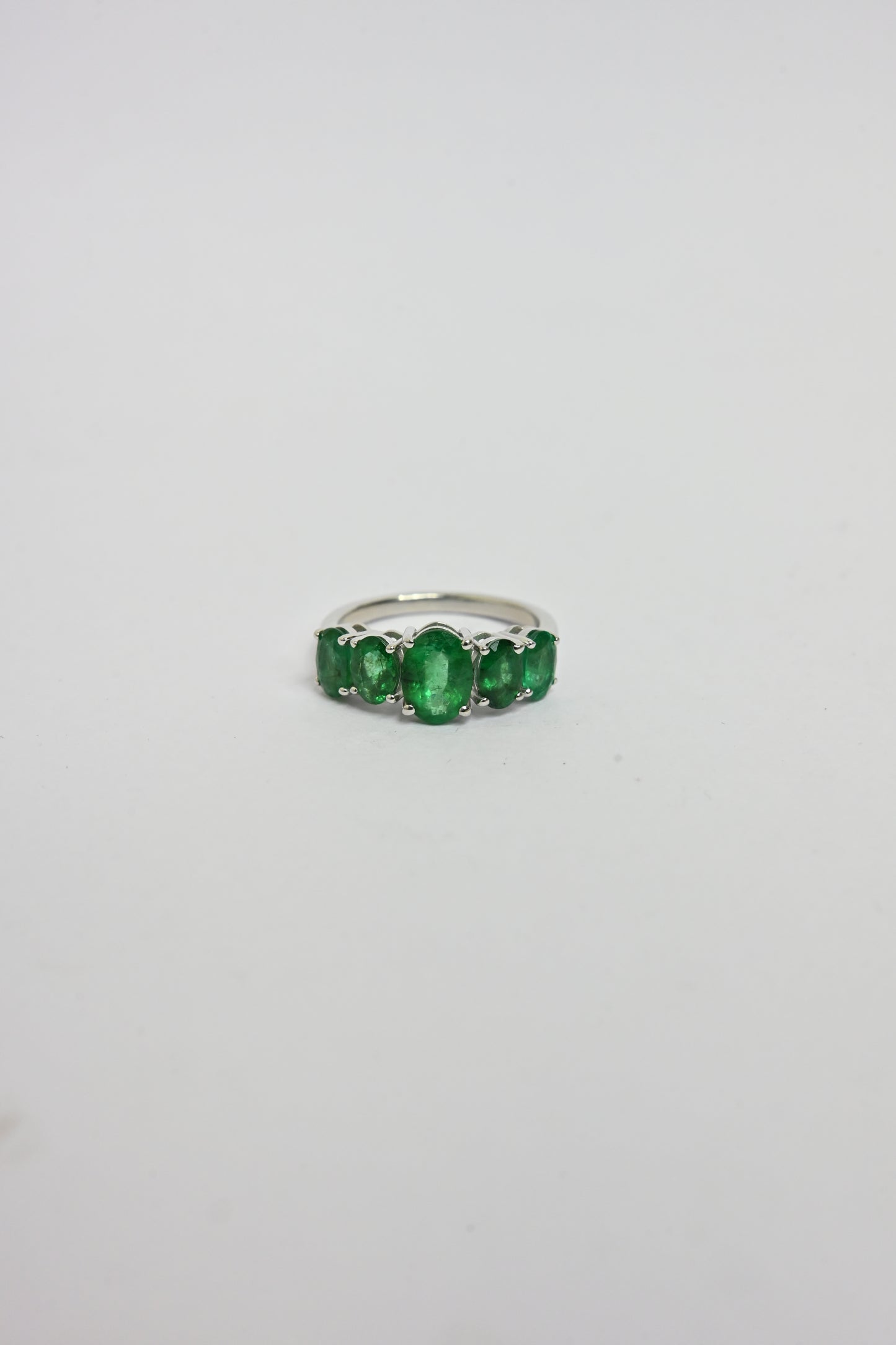 Five Stone Emerald Ring