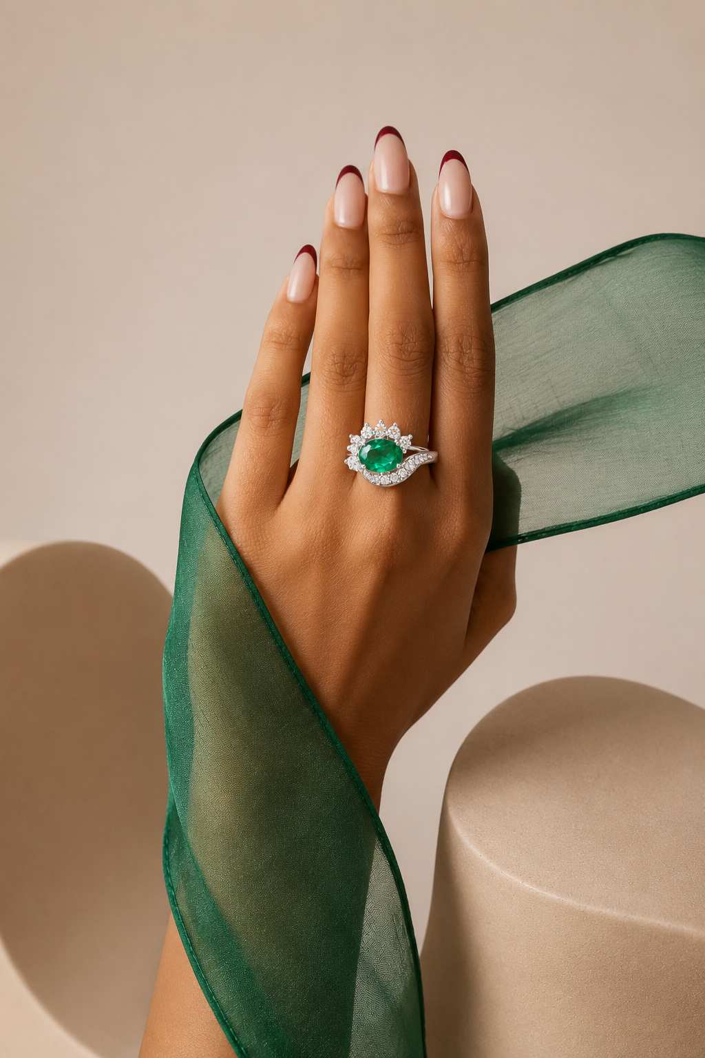 Halo Emerald Ring