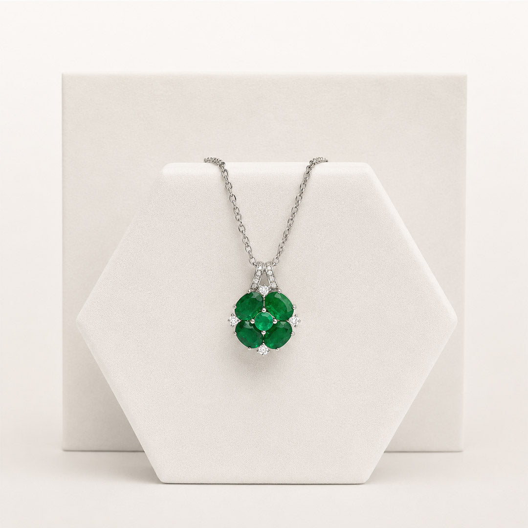 Bloom Emerald Pendant