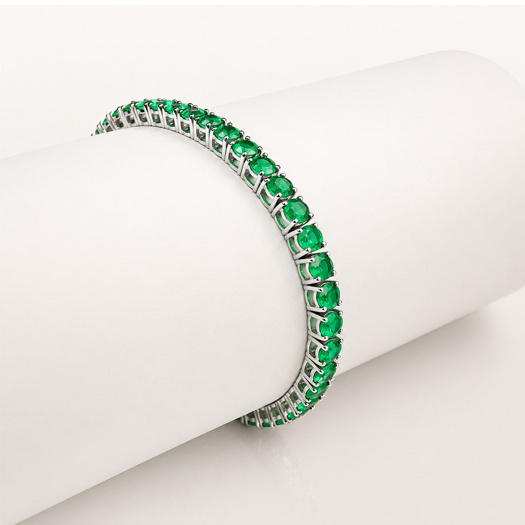 Radiant Emerald Tennis Bracelet