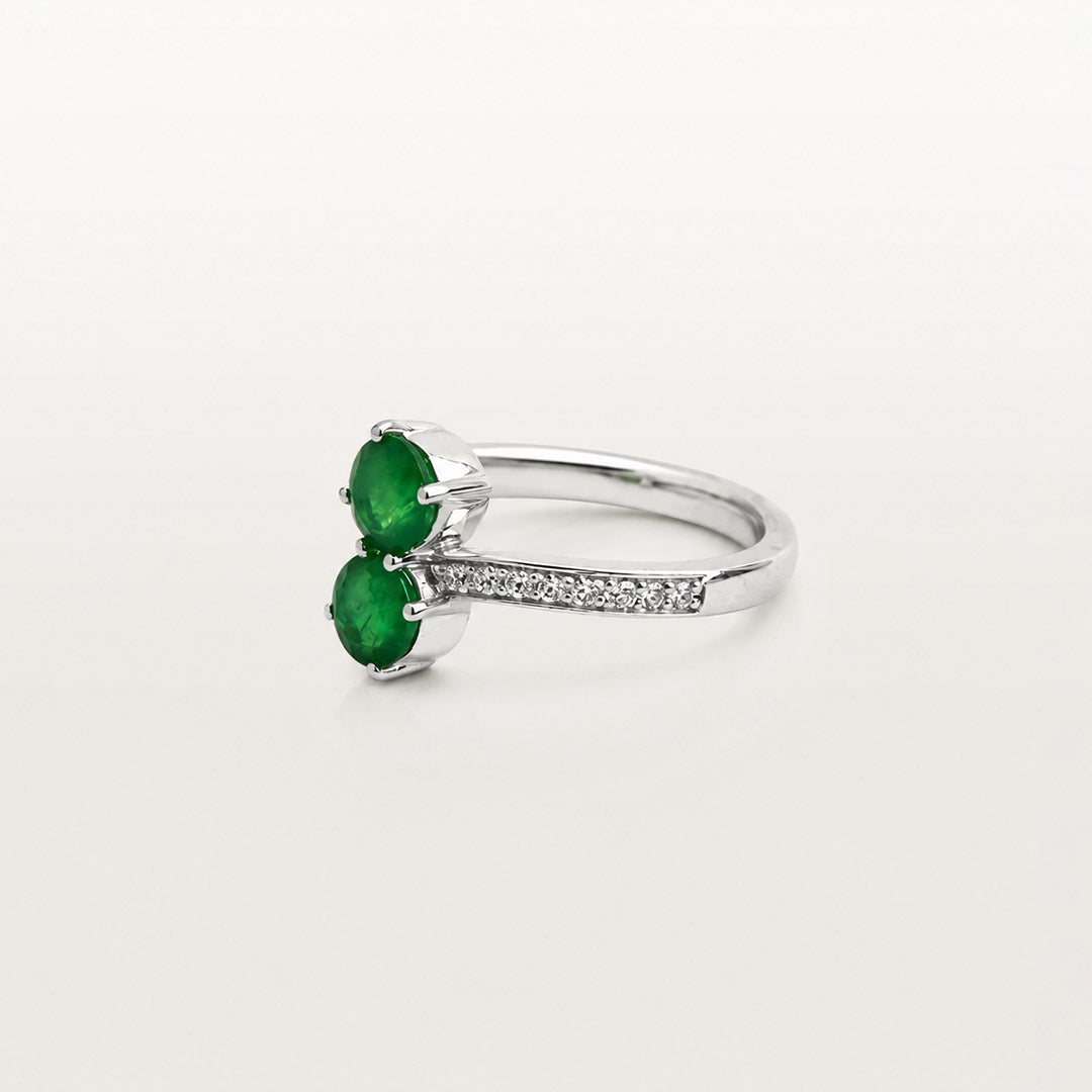 Duo Emerald Ring