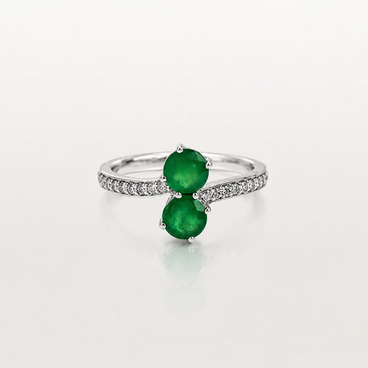 Duo Emerald Ring