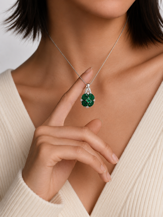 Bloom Emerald Pendant