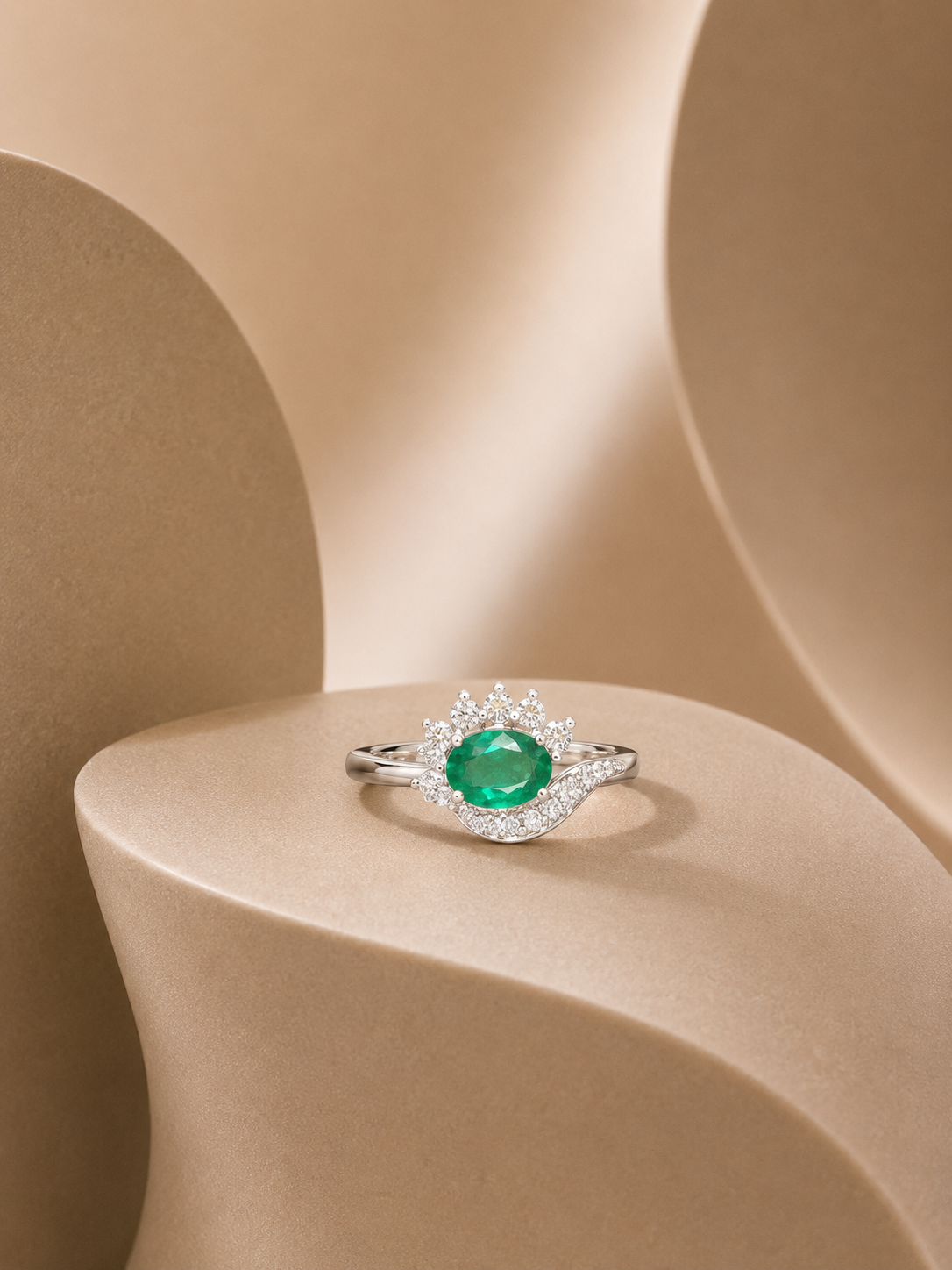 Halo Emerald Ring