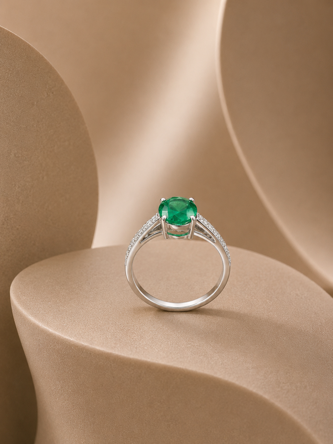 Classic Round Emerald Ring