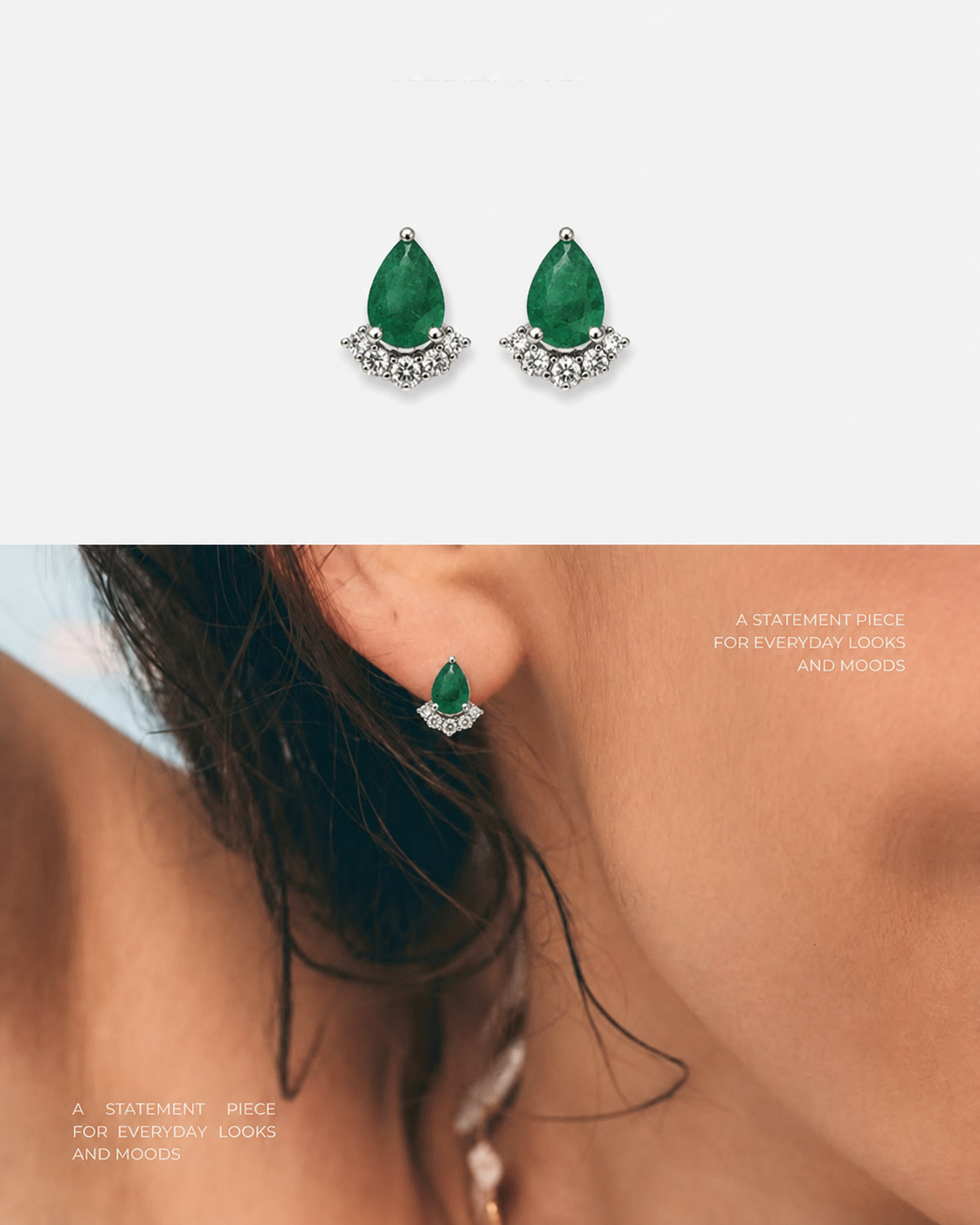 Aurora Emerald Stud Earrings