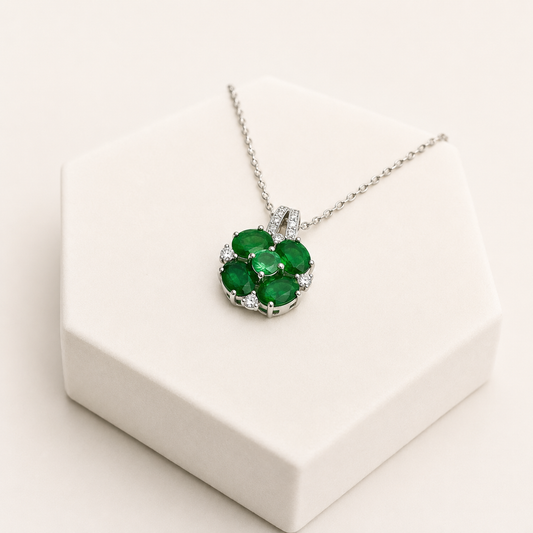 Bloom Emerald Pendant