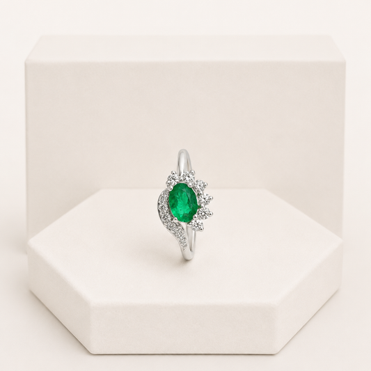 Halo Emerald Ring