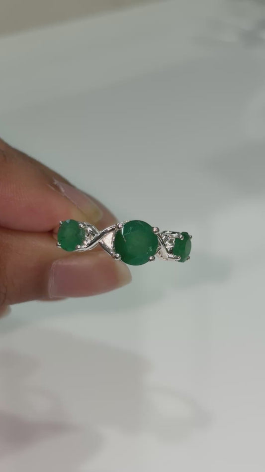Trinity Emerald Ring